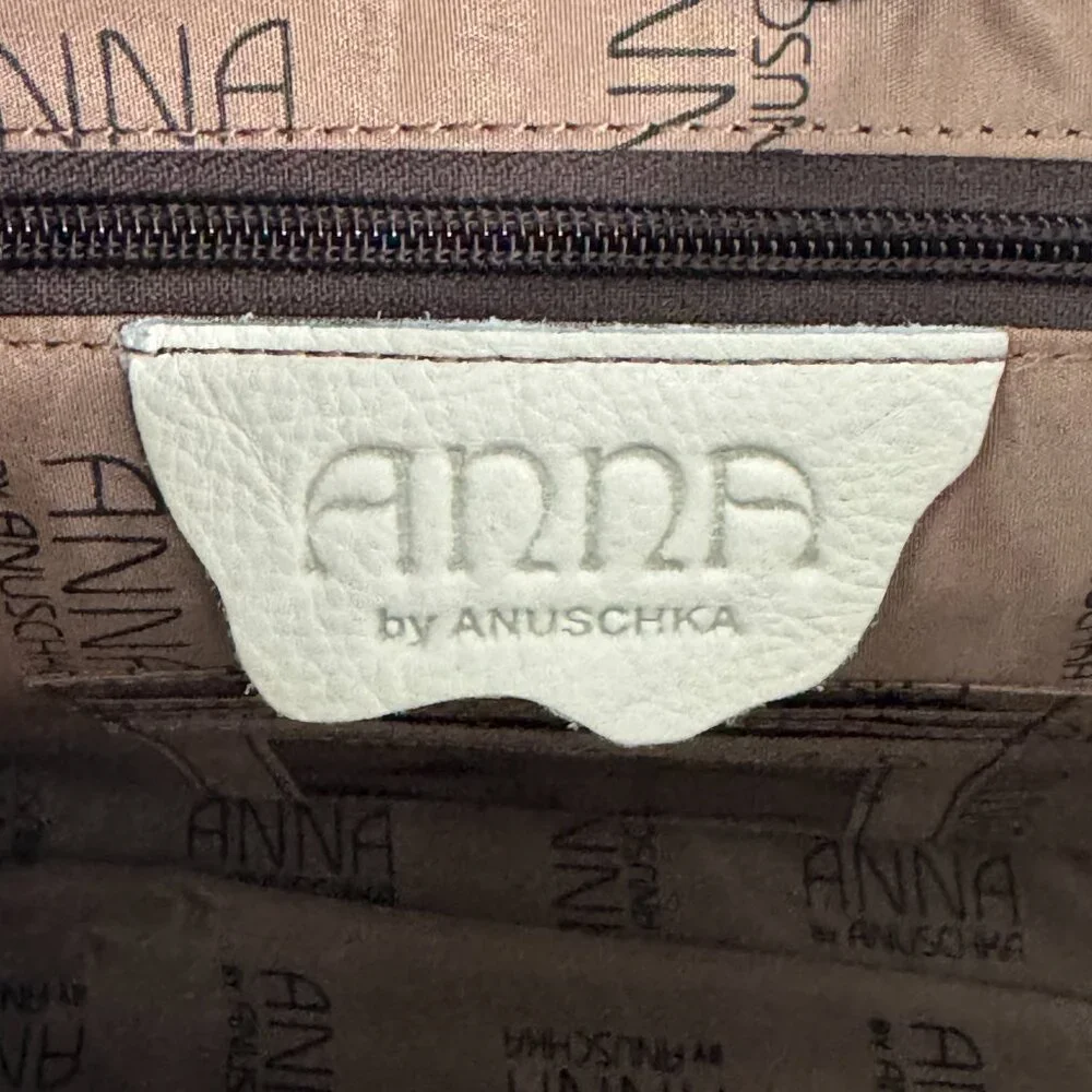 Anna by Anuschka Black/White Floral Leather Hobo Shoulder Bag - Picture 11 of 15